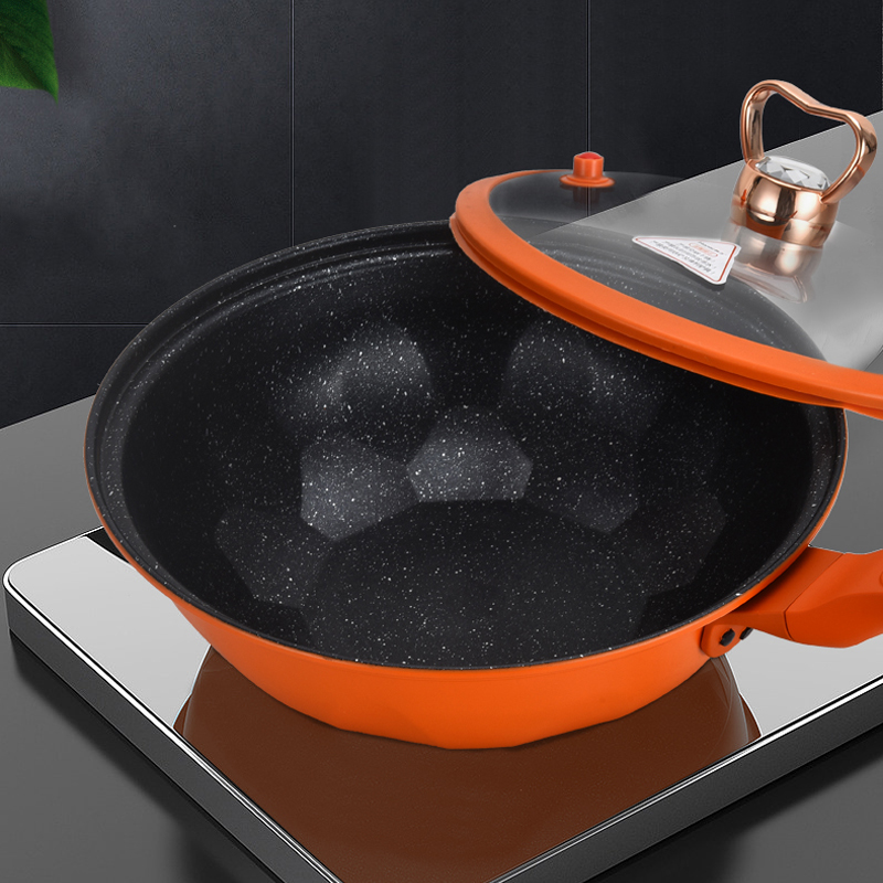 荣事达“橙”心如意不粘微压炒锅RG-3218SN(C)