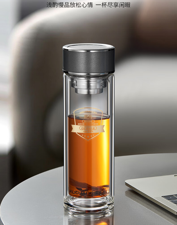 富光铭成抗菌玻璃杯--CU2+纳米抗菌，饮水更健康