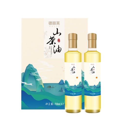 德丽芙山茶油750ml*2瓶礼盒装